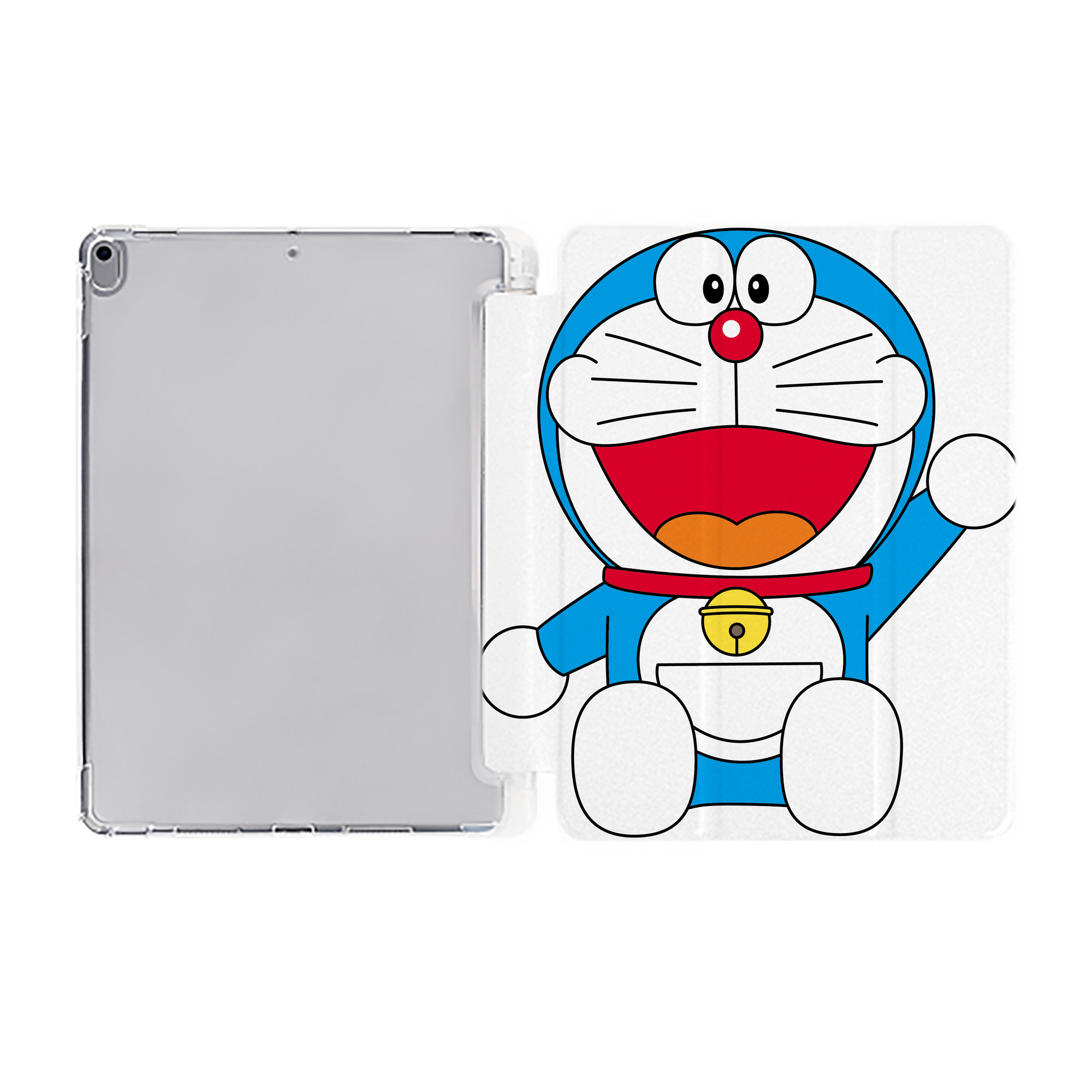 （画像用） ドラえもん Doraemon IPad ケース ペン収納付き 三つ折りスタンド PUレザー×シリコン 対応機種9.5/10.5/10.9インチ